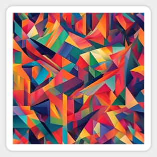 Rainbow Color Geometric Pattern Sticker